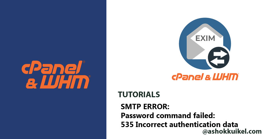 SMTP ERROR: Password command failed: 535 Incorrect authentication data